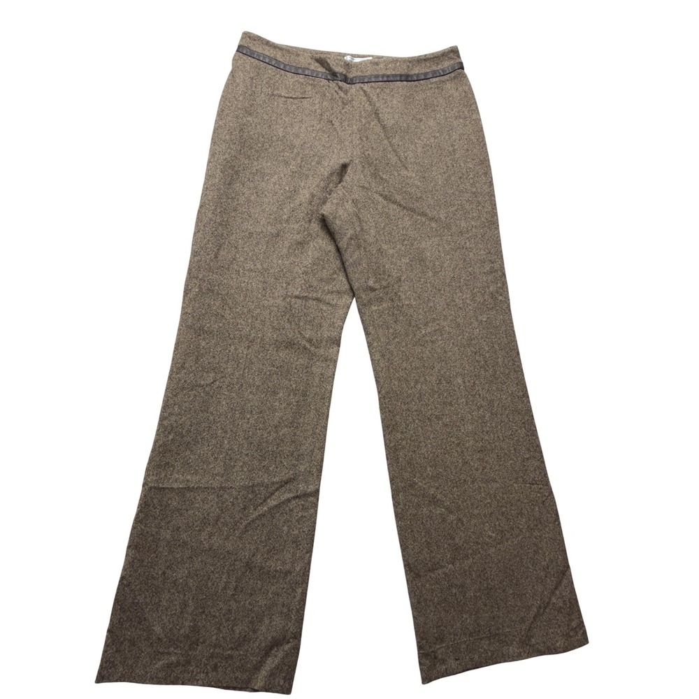 Pendleton Dress Pants Womens 12 Petite Brown Wool Tweed Straight Leg‎ Lined USA